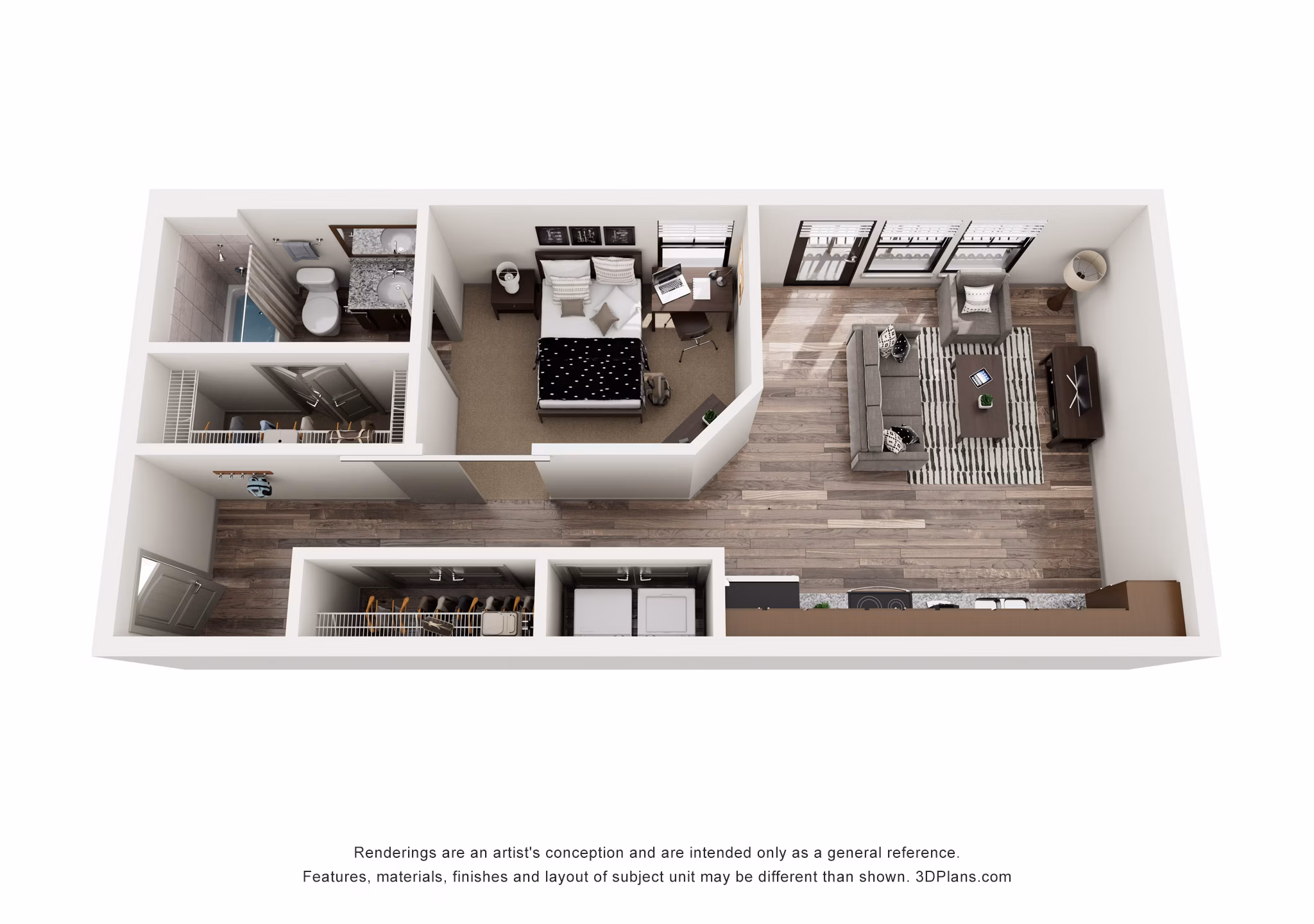 The Manhattan Furnished-989783 floor plan at  Uptown Square Apartments